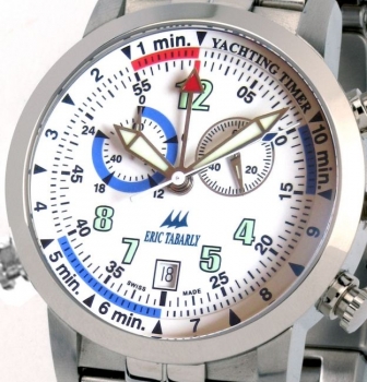 Montre Regatta Eric Tabarly : chrono de régate, bouton poussoir à gauche : plusieurs bracelets, plusieurs couleurs de cadran, fond, …