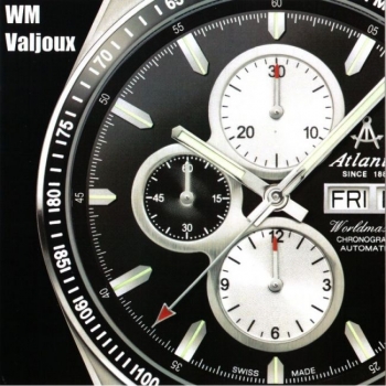 Montre Valjoux Classic Atlantic : plusieurs bracelets, plusieurs couleurs de cadran, fond, …